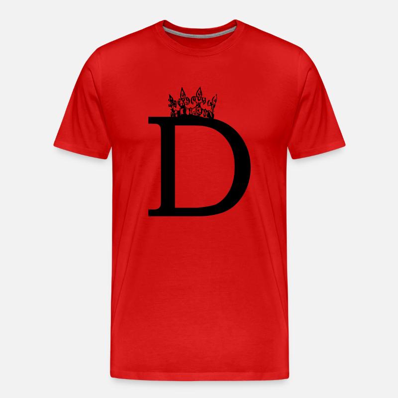 krone D - Männer Premium Bio T-Shirt - Rot