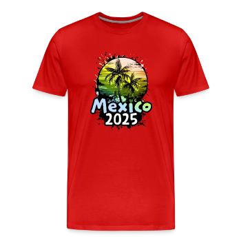 Mexico 2025 - Men's Premium Organic T-Shirt - red - Front - Damien (186cm)