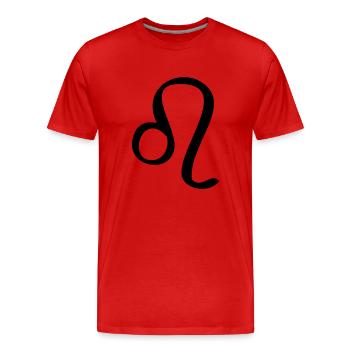 Löwe Sternzeichen - Männer Premium Bio T-Shirt - Rot - Vorne - Damien (186cm)