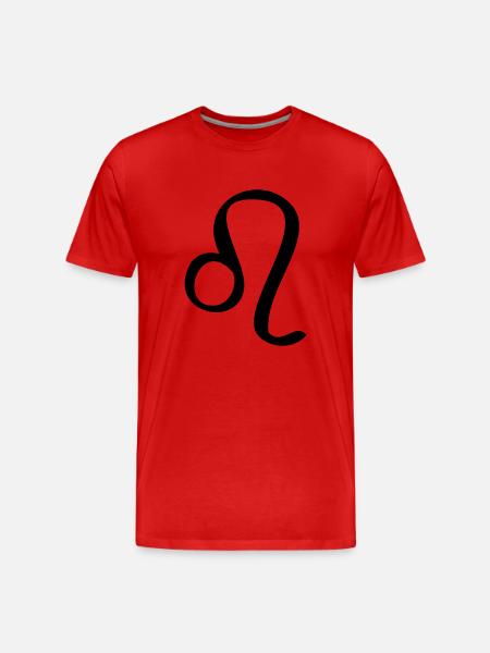 Löwe Sternzeichen - Männer Premium Bio T-Shirt - Rot
