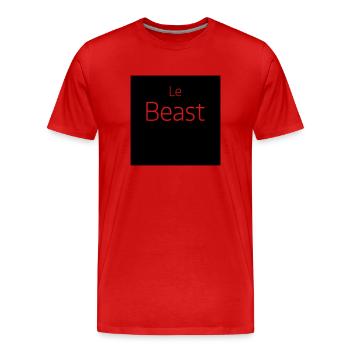 Le respiration the beast Monster beast type - Men's Premium Organic T-Shirt - red - Front - Damien (186cm)