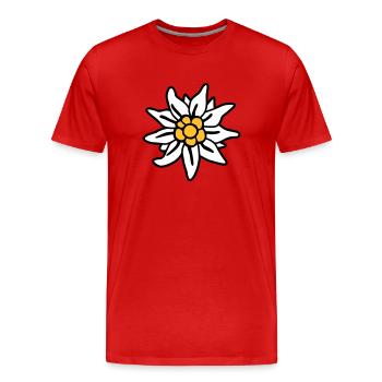 Bière de l’Edelweiss - - Wiesn - T-shirt bio Premium Homme - rouge - Devant - Damien (186cm)