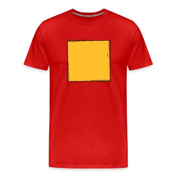 Lignes de trame de brosse - T-shirt bio Premium Homme - rouge - Devant - Damien (186cm)