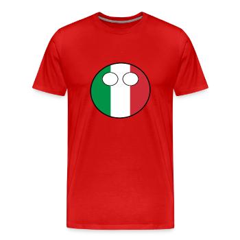 Countryball pays Patrie Italie - T-shirt bio Premium Homme - rouge - Devant - Damien (186cm)