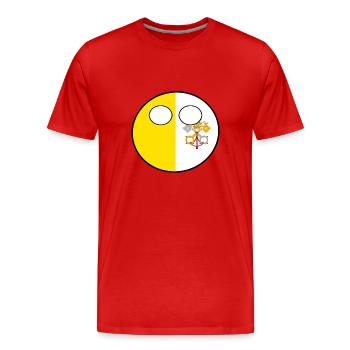 Countryball Country Home Vatican City - Men's Premium Organic T-Shirt - red - Front - Damien (186cm)