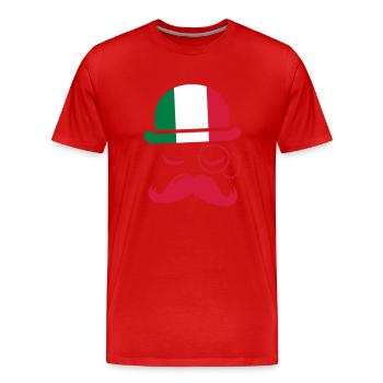 Italy nation fashionable retro iconic gentleman - Men's Premium Organic T-Shirt - red - Front - Damien (186cm)
