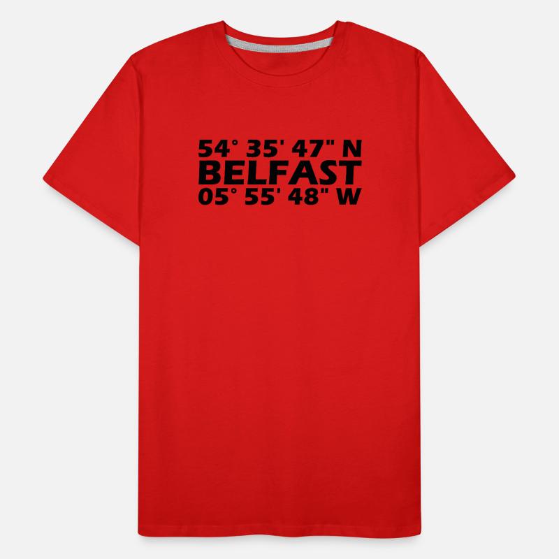 Belfast Coordinates Men's Premium Organic T-Shirt