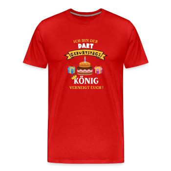 Dart König Geburtstag Spieler Trainer Geb Darts - Männer Premium Bio T-Shirt - Rot - Vorne - Damien (186cm)