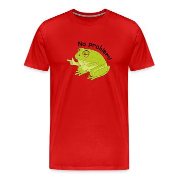 Grenouille pas de problème - T-shirt bio Premium Homme - rouge - Devant - Damien (186cm)