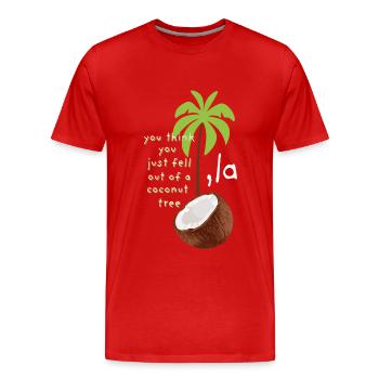 Coconut Tree Kamala Harris La Demokraten Wahl 2024 - Männer Premium Bio T-Shirt - Rot - Vorne - Damien (186cm)