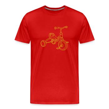 tricycle d'enfants - T-shirt bio Premium Homme - rouge - Devant - Damien (186cm)