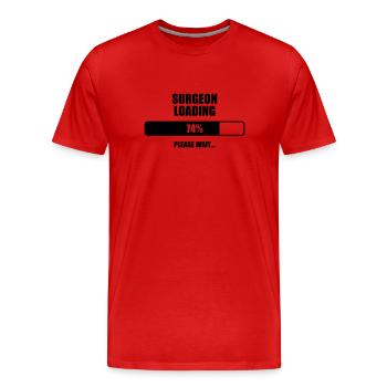 Doctor Arzt Surgeon Chirurg Surgery Chirurgie - Men's Premium Organic T-Shirt - red - Front - Damien (186cm)