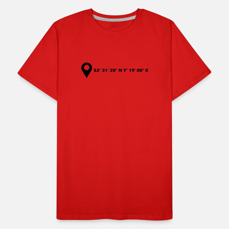 Lingen (Ems) coordinates Men's Premium Organic T-Shirt