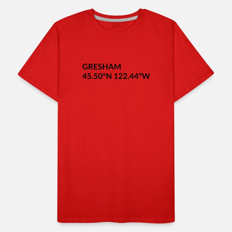 Gresham, Oregon, USA Coordinates Men's Premium Organic T-Shirt