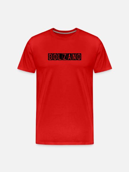 Bolzano Flughafentafel - Männer Premium Bio T-Shirt - Rot