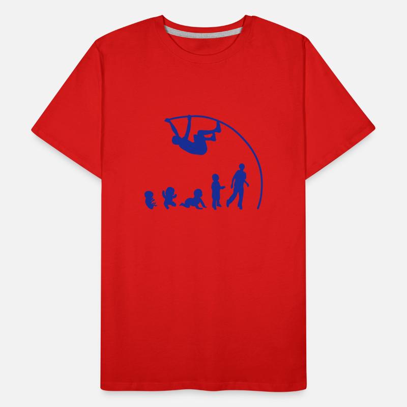 Evolution pole vault perch Men's Premium Organic T-Shirt