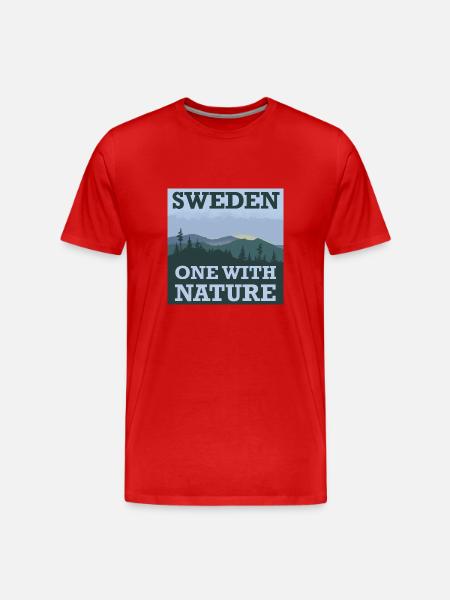 One with nature. - Men's Premium Organic T-Shirt - red