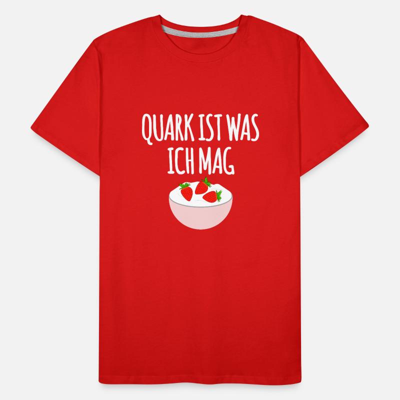 Quark mit Erdbeeren Männer Premium Bio T-Shirt
