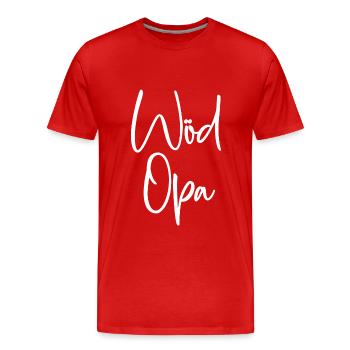 Wöd Opa Österreich bester Opa Großvater Österreich - Männer Premium Bio T-Shirt - Rot - Vorne - Damien (186cm)