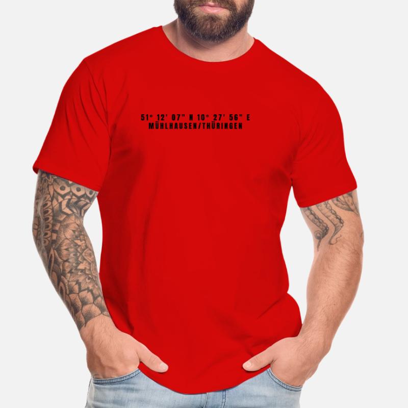 Mühlhausen/Thuringia Thuringia Coordinates Men's Premium Organic T-Shirt