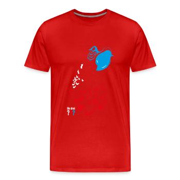 Die Drei ??? Blacky-Design - Männer Premium Bio T-Shirt - Rot - Vorne - Damien (186cm)