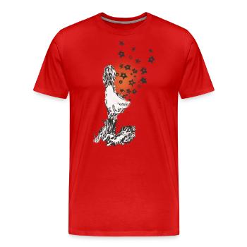 L’argent des étoiles - T-shirt bio Premium Homme - rouge - Devant - Damien (186cm)