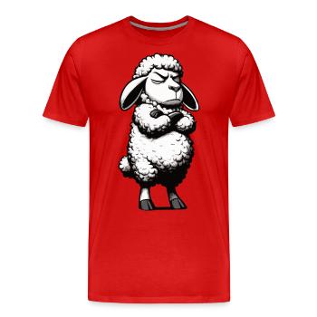 Schaf Schafe Schäfer Schafhalter Schafherde - Männer Premium Bio T-Shirt - Rot - Vorne - Damien (186cm)