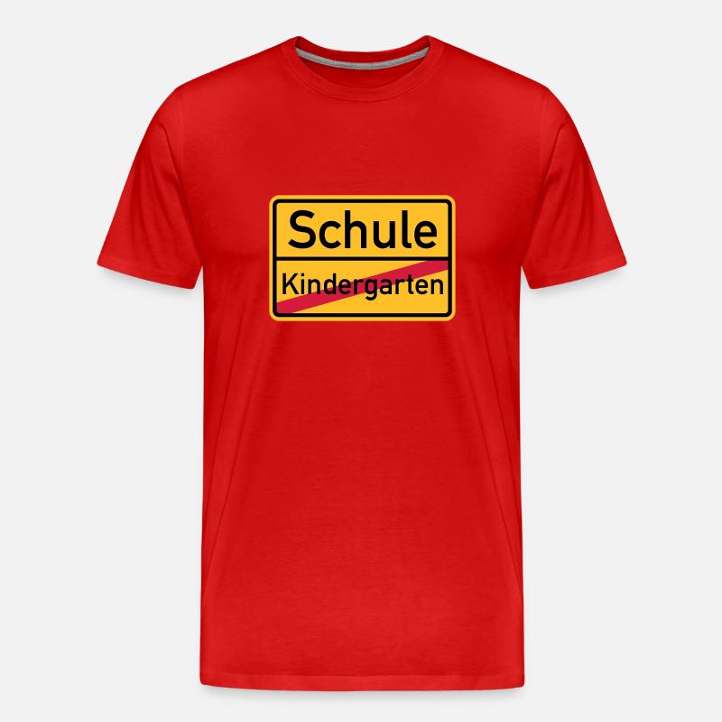 Schule - Männer Premium Bio T-Shirt - Rot