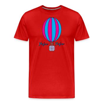 Heißluftballon Higher - Männer Premium Bio T-Shirt - Rot - Vorne - Damien (186cm)