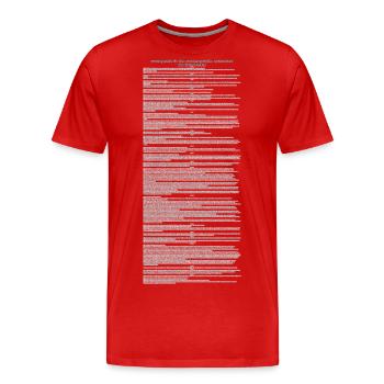 BRD Grundgesetz Grundrechte Art. 1-19 - Männer Premium Bio T-Shirt - Rot - Vorne - Damien (186cm)