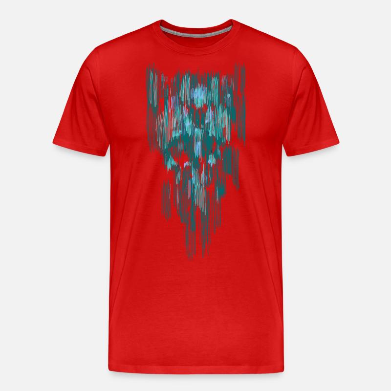 Geist - Horror Abstrakt - Männer Premium Bio T-Shirt - Rot