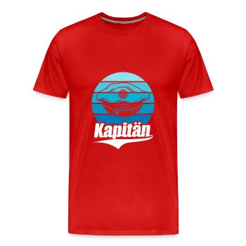 Kapitän Segler Bootsbesitzer Segeln - Männer Premium Bio T-Shirt - Rot - Vorne - Damien (186cm)