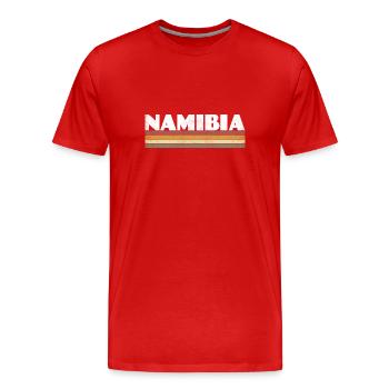 Namibia Vintage - Men's Premium Organic T-Shirt - red - Front - Damien (186cm)