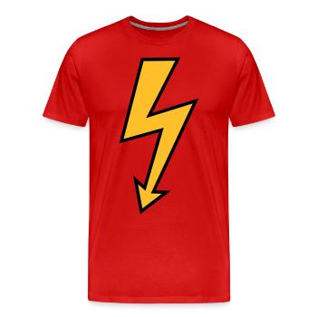Elektriker - Männer Premium Bio T-Shirt - Rot - Vorne - Damien (186cm)