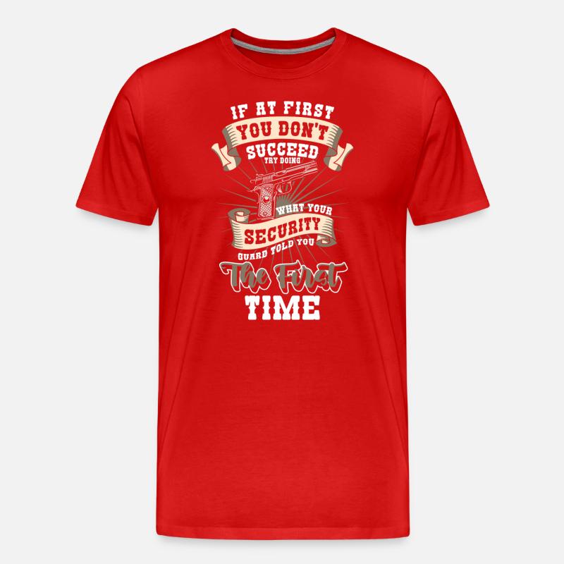 Security guard work - Men's Premium Organic T-Shirt - red