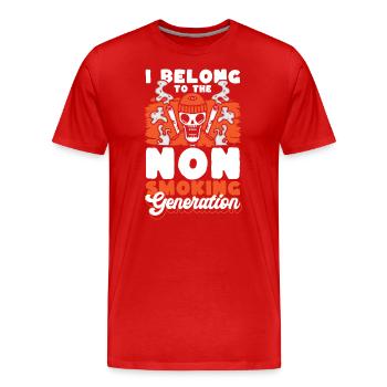 Nichtraucher Rauchfrei Sucht - Männer Premium Bio T-Shirt - Rot - Vorne - Damien (186cm)