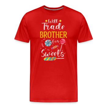 Tartelettes Candy Kids - T-shirt bio Premium Homme - rouge - Devant - Damien (186cm)