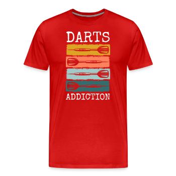 Dart Dart Sport Competition - Men's Premium Organic T-Shirt - red - Front - Damien (186cm)