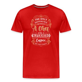Chef Chef Gourmet Taste - T-shirt bio Premium Homme - rouge - Devant - Damien (186cm)