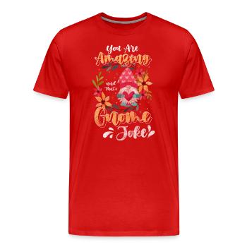 Wichtel Figur Weihnachten Kobold - Männer Premium Bio T-Shirt - Rot - Vorne - Damien (186cm)
