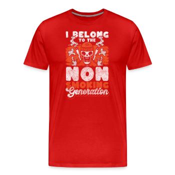 Quitting Discipline - Men's Premium Organic T-Shirt - red - Front - Damien (186cm)