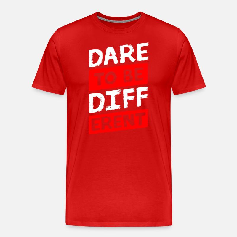 Anders Speziell Individuum Andersartig - Männer Premium Bio T-Shirt - Rot