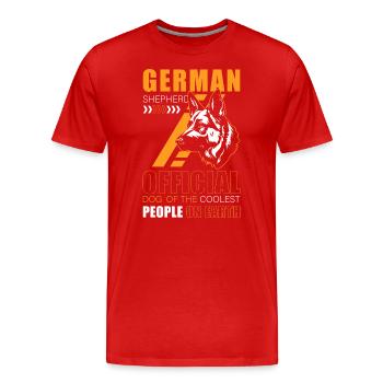 Hund Schutzhund Rassehund Diensthund - Männer Premium Bio T-Shirt - Rot - Vorne - Damien (186cm)