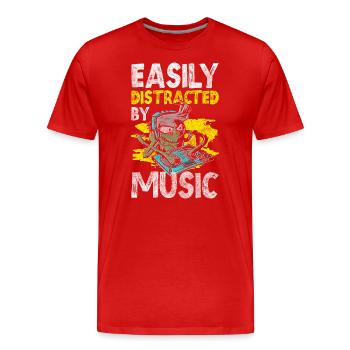 Musik Noten Musikverein Musikstil - Männer Premium Bio T-Shirt - Rot - Vorne - Damien (186cm)