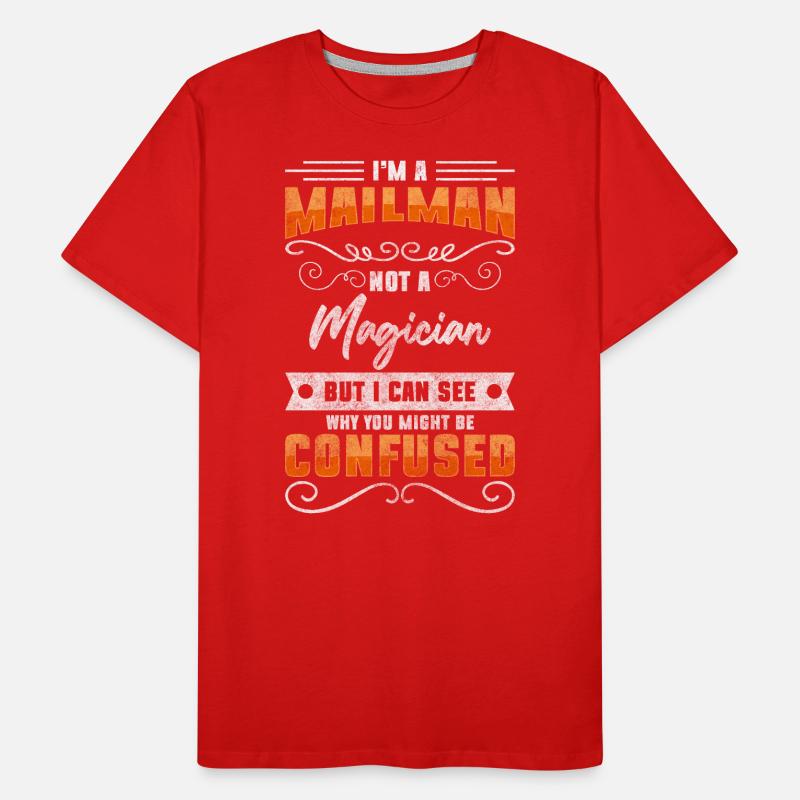 Postman Parcel Work Messenger Men's Premium Organic T-Shirt