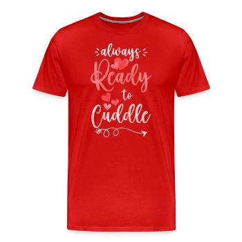Partenaire relationnel Câlin - T-shirt bio Premium Homme - rouge - Devant - Damien (186cm)