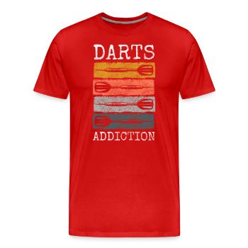 Darts Spaß Spieler Männersport - Männer Premium Bio T-Shirt - Rot - Vorne - Damien (186cm)