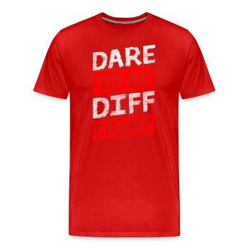 Respect individuel Spécial - T-shirt bio Premium Homme - rouge - Devant - Damien (186cm)