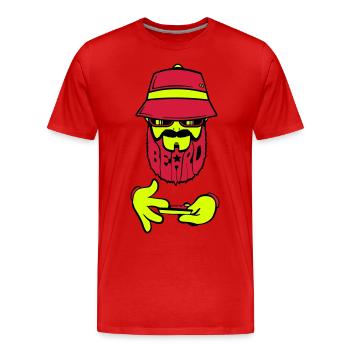 logo beard bob - T-shirt bio Premium Homme - rouge - Devant - Damien (186cm)