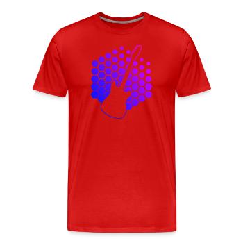 Guitariste Guitariste Guitariste Guitare Hommes - T-shirt bio Premium Homme - rouge - Devant - Damien (186cm)
